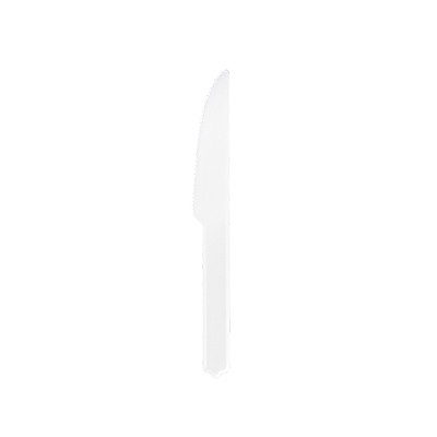 Нож для торта белого цвета - Белый пластиковый нож
